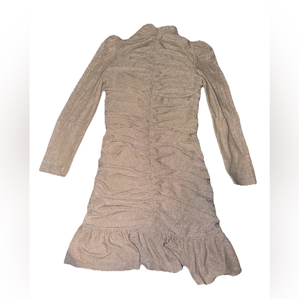 New Saylor Cambria Metallic Mini Dress in Gold - Picture 2 of 3